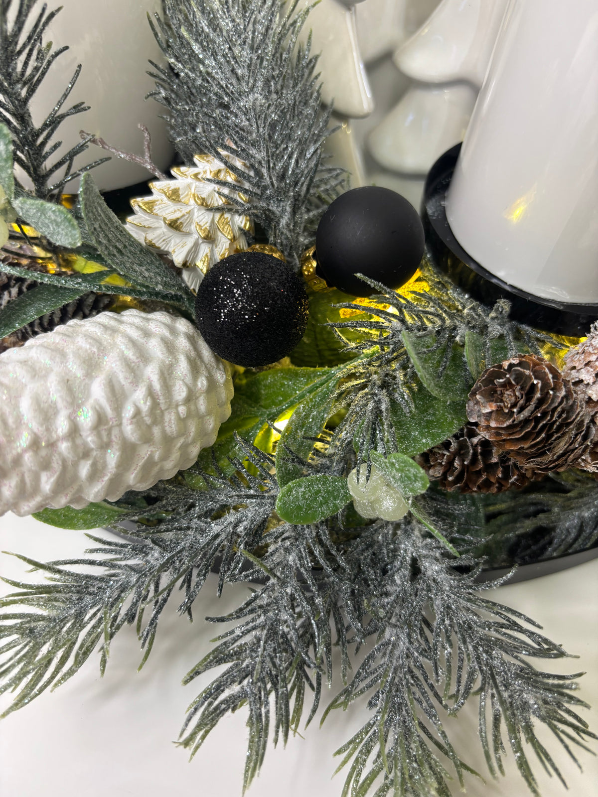 Adventskranz Weiss